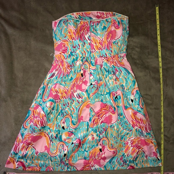 Lilly Pulitzer flamingo off the shoulder dress - Picture 2 of 3